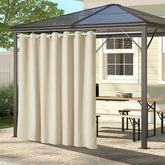 Lofaris Beige Pergola Waterproof Grommet Top Outdoor Curtains for Front Porch